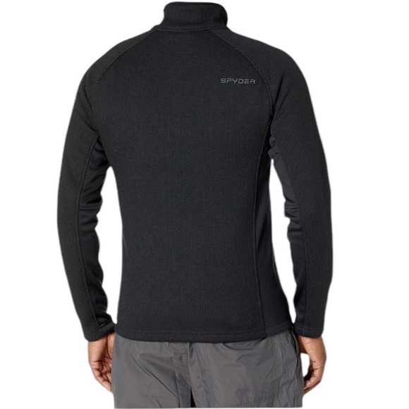SPYDER Outbound Black 1/4 Zip Fleece Lined Pullover Men's Size L - Picture 3 of 16